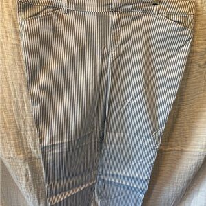 Old Navy  Women’s Striped Ankle Pants in Blue and White